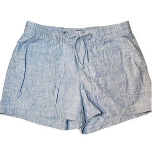 J. Crew Drawstring Chambray Blue Shorts XS